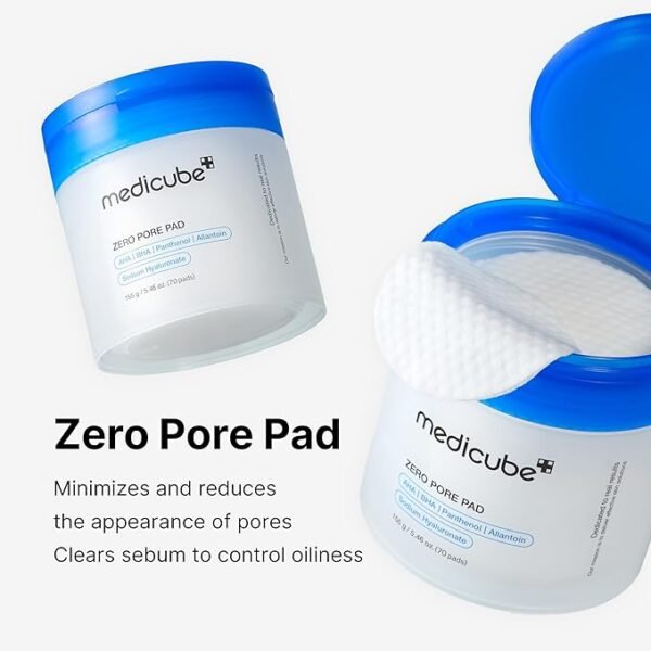 Medicube Zero Pore Pads - Dual-Textured Exfoliating and Pore-Tightening Toner Pads