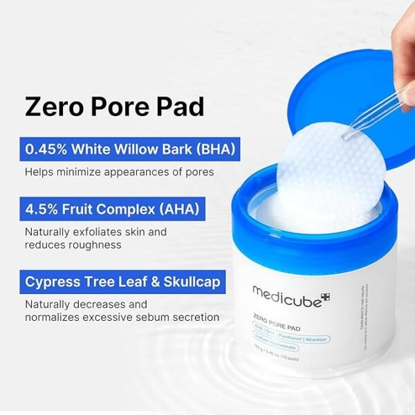 Medicube Zero Pore Pads - Dual-Textured Exfoliating and Pore-Tightening Toner Pads