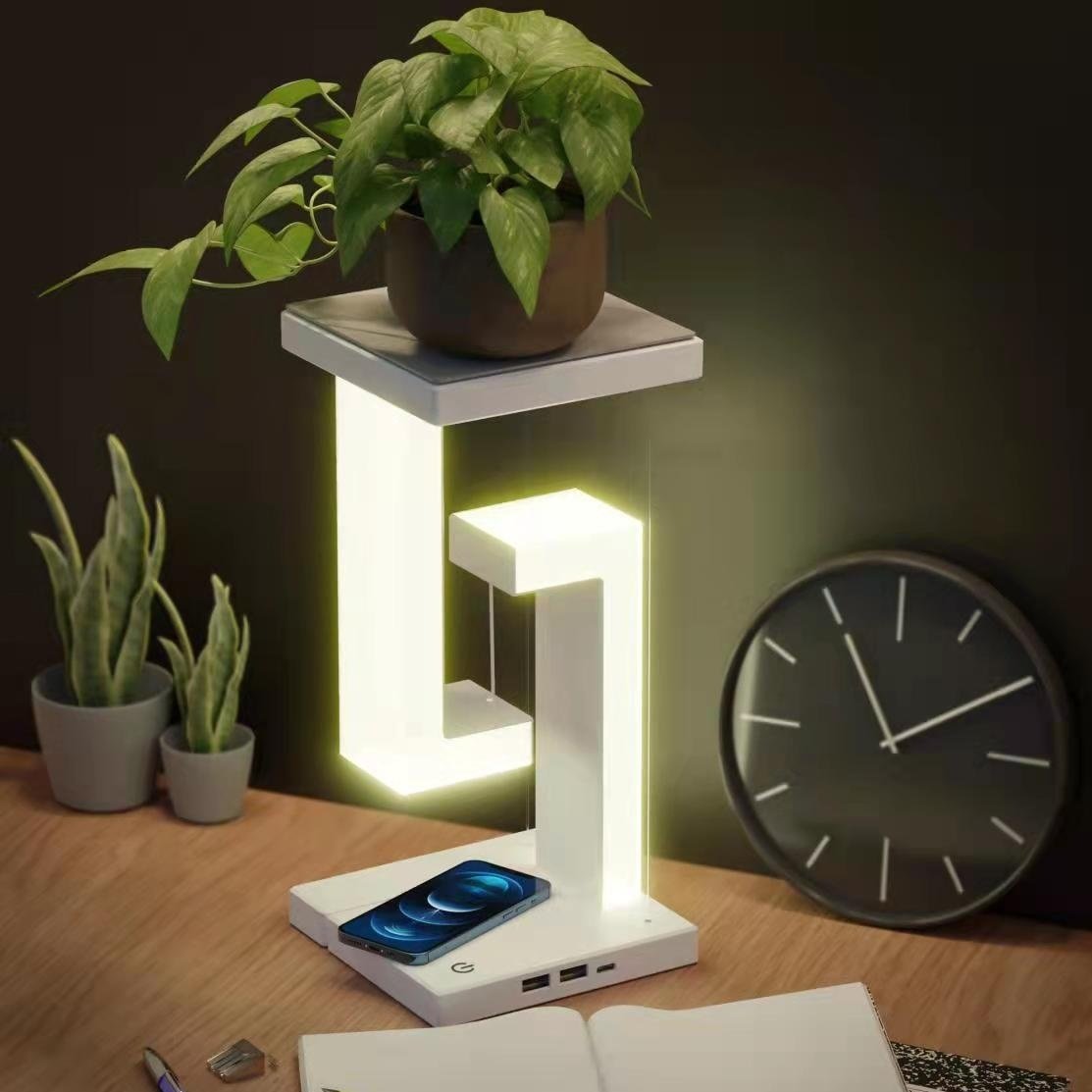 Wireless Charging Floating Balance Lamp – Creative LED Table Light for Bedroom & Home Decor - Image 5
