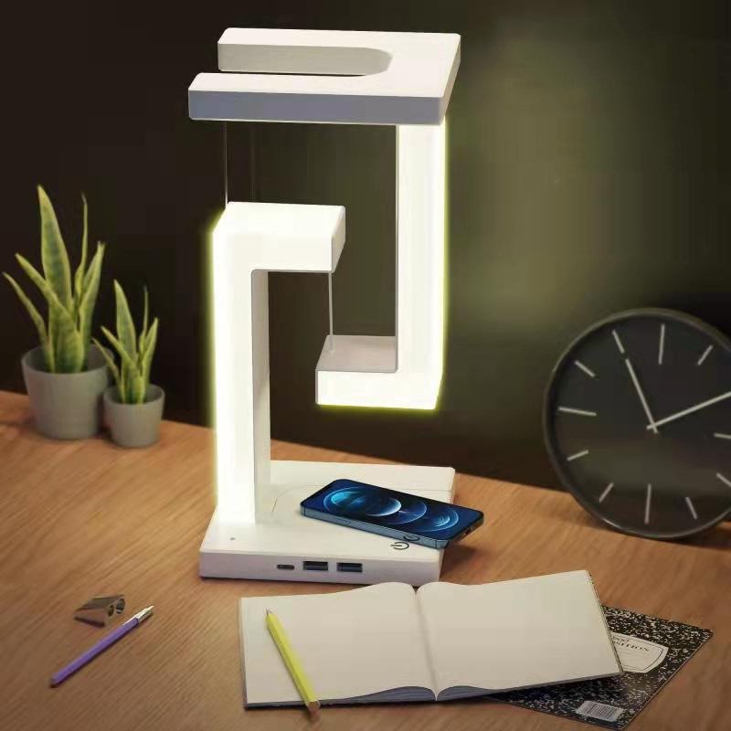 Wireless Charging Floating Balance Lamp – Creative LED Table Light for Bedroom & Home Decor